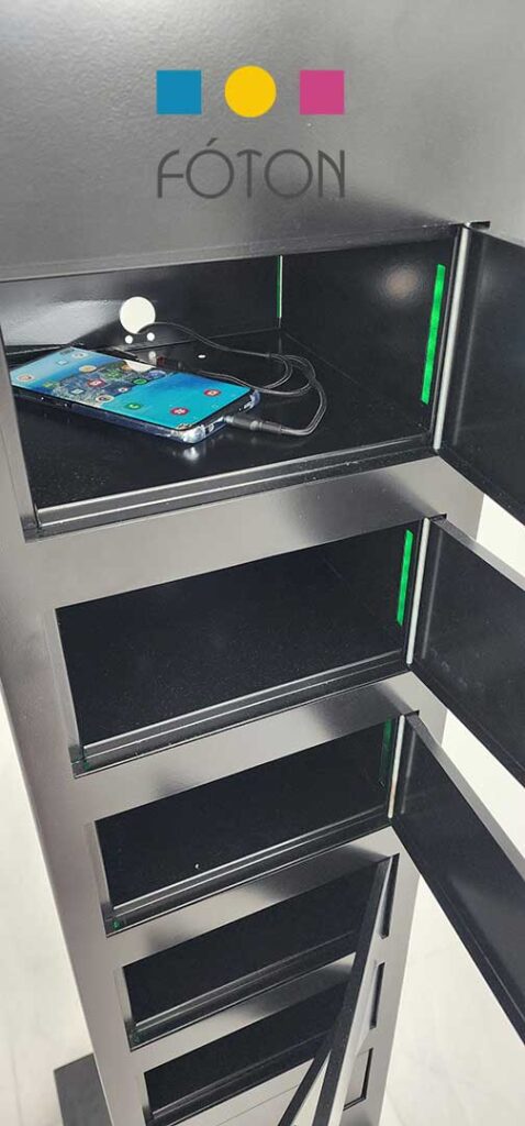 Powerlock Totem Carregador de Celulares – Totem seguro com baias seguras